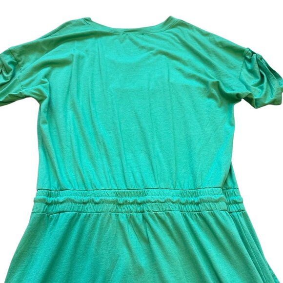 Michael Stars Valerie Green Short Sleeve Dress Stretch Tie Waist Size Medium - Picture 10 of 13